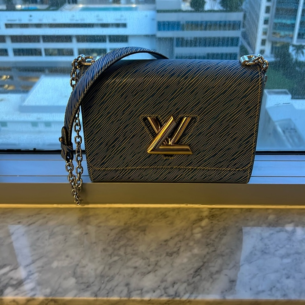 LV Authentic Twist Epi Mm Denim Light Bag